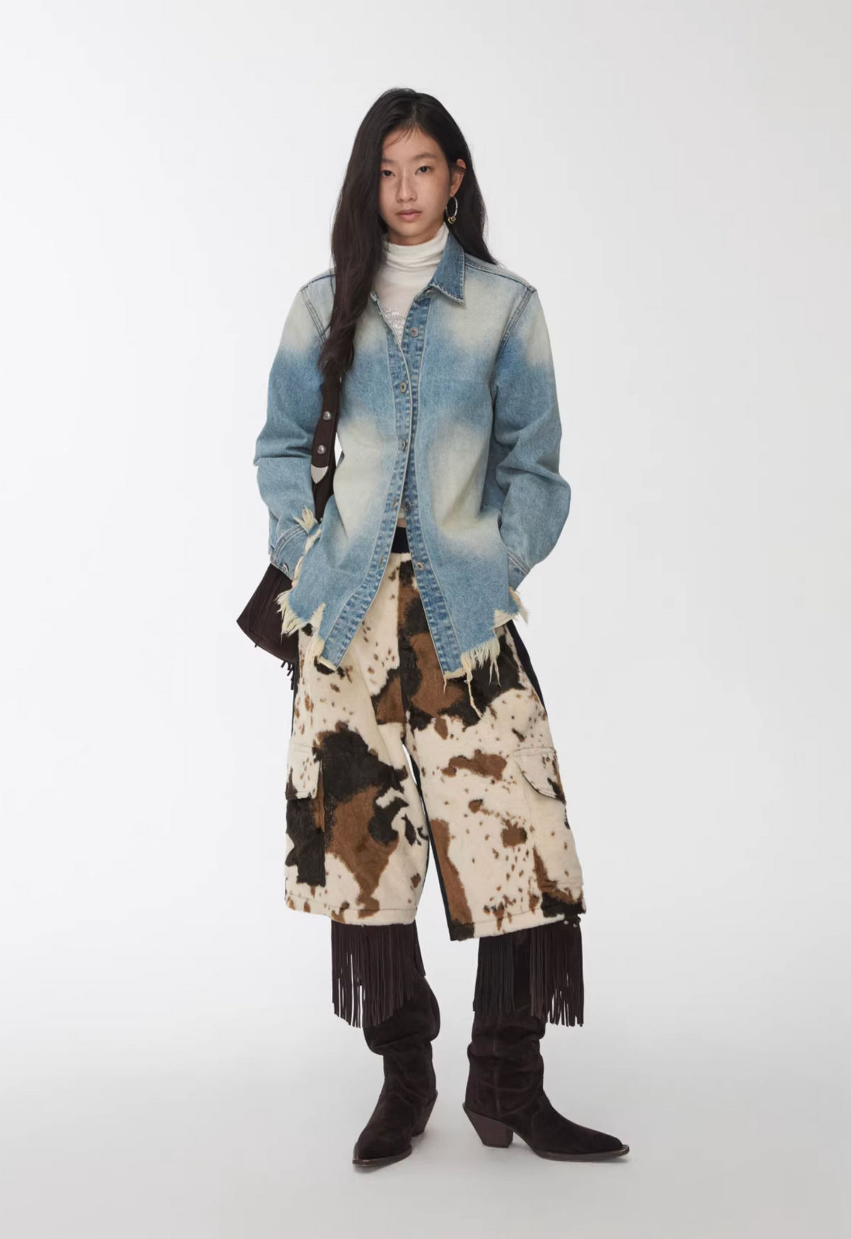 VINTAGE PATCHWORK UTILITY CULOTTE SHORTS