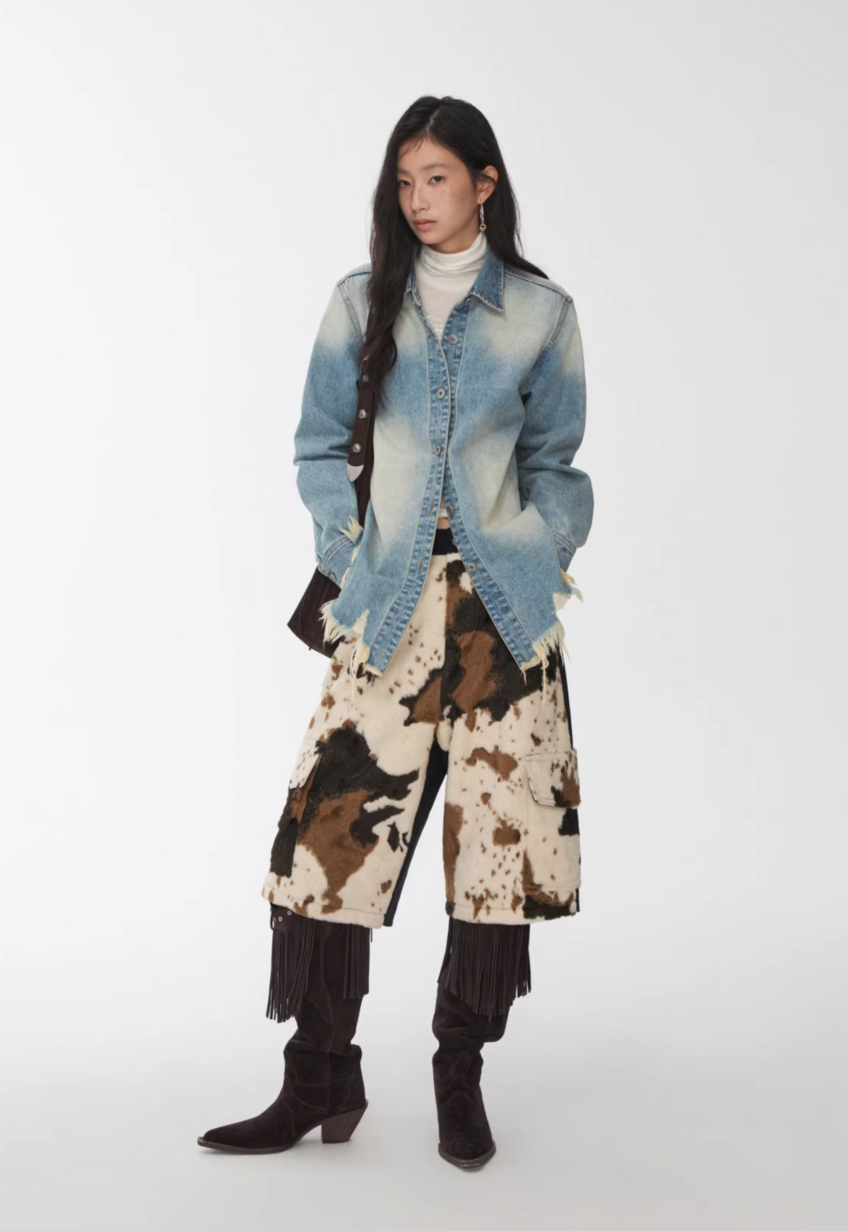 VINTAGE PATCHWORK UTILITY CULOTTE SHORTS