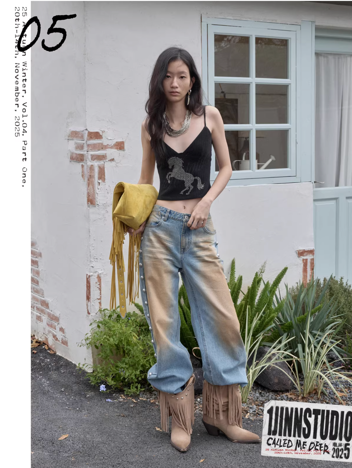 BRONZE HORIZON WASH BUTTON-SIDE JEANS