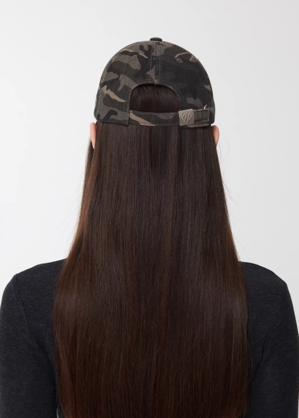 DISTRESSED STAR-STUDDED BASEBALL CAP – GRAY CAMOUFLAGE