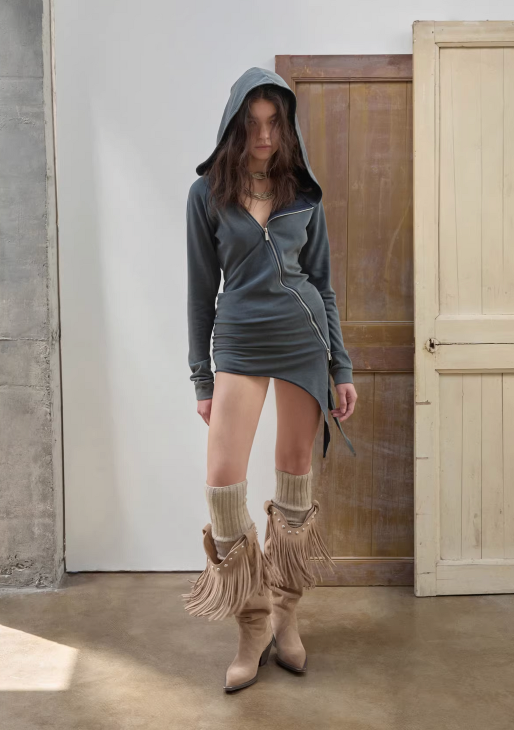 IN STOCK ♱ MORAY HOODIE DRESS ♱ 2colors