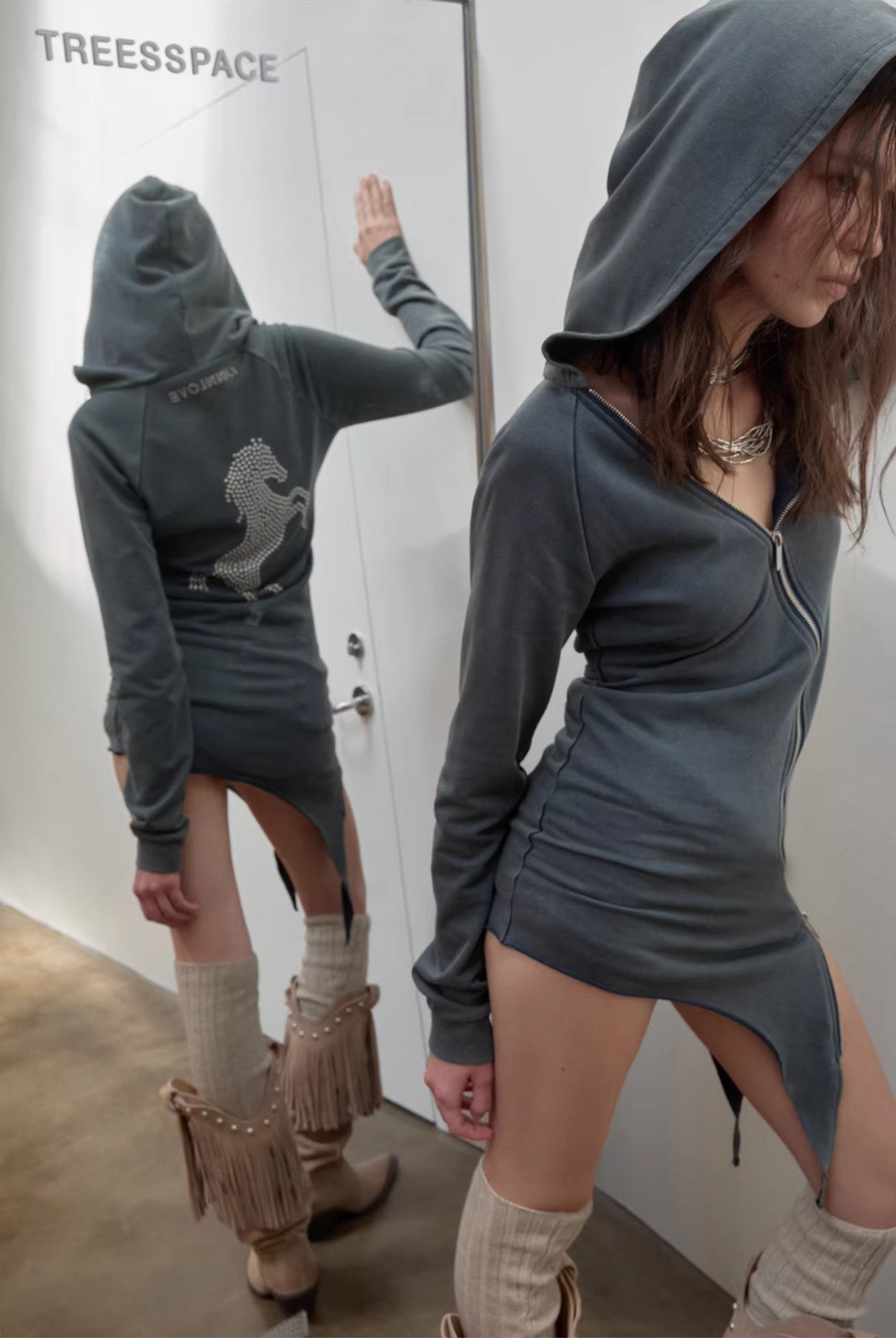 IN STOCK ♱ MORAY HOODIE DRESS ♱ 2colors