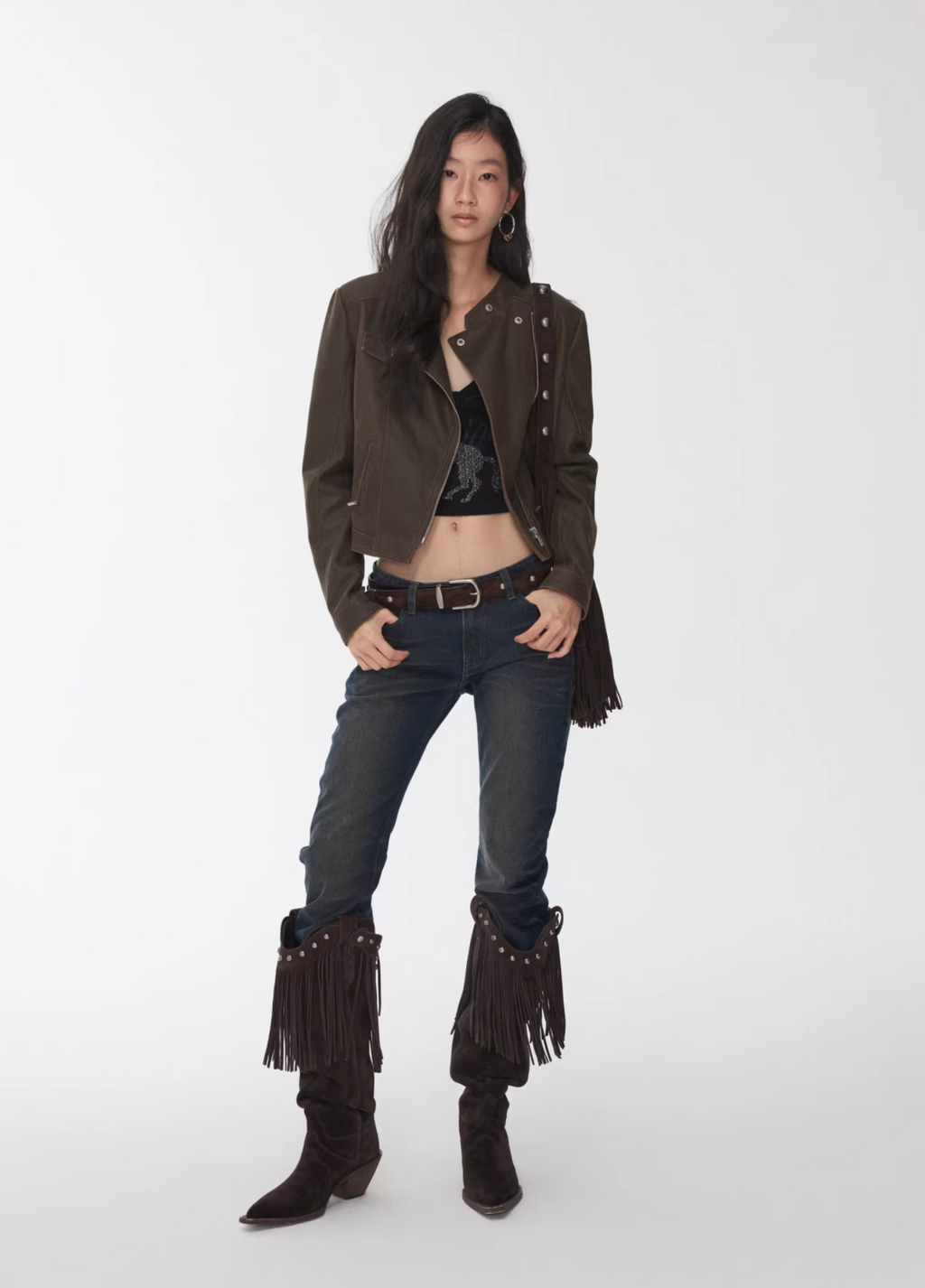 VINTAGE CRACKED LEATHER MOTO JACKET -3colors