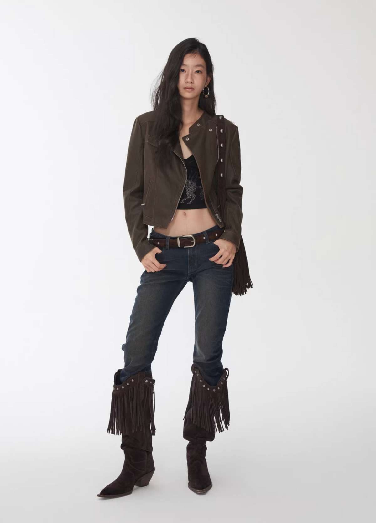VINTAGE CRACKED LEATHER MOTO JACKET -3colors