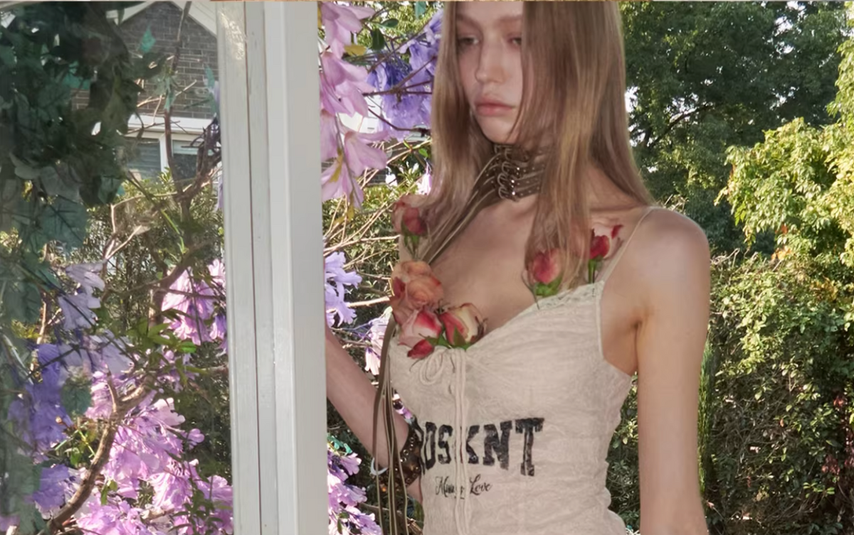 ROSIE LACE-UP LETTER PRINT CORSET CAMISOLE – 3colors