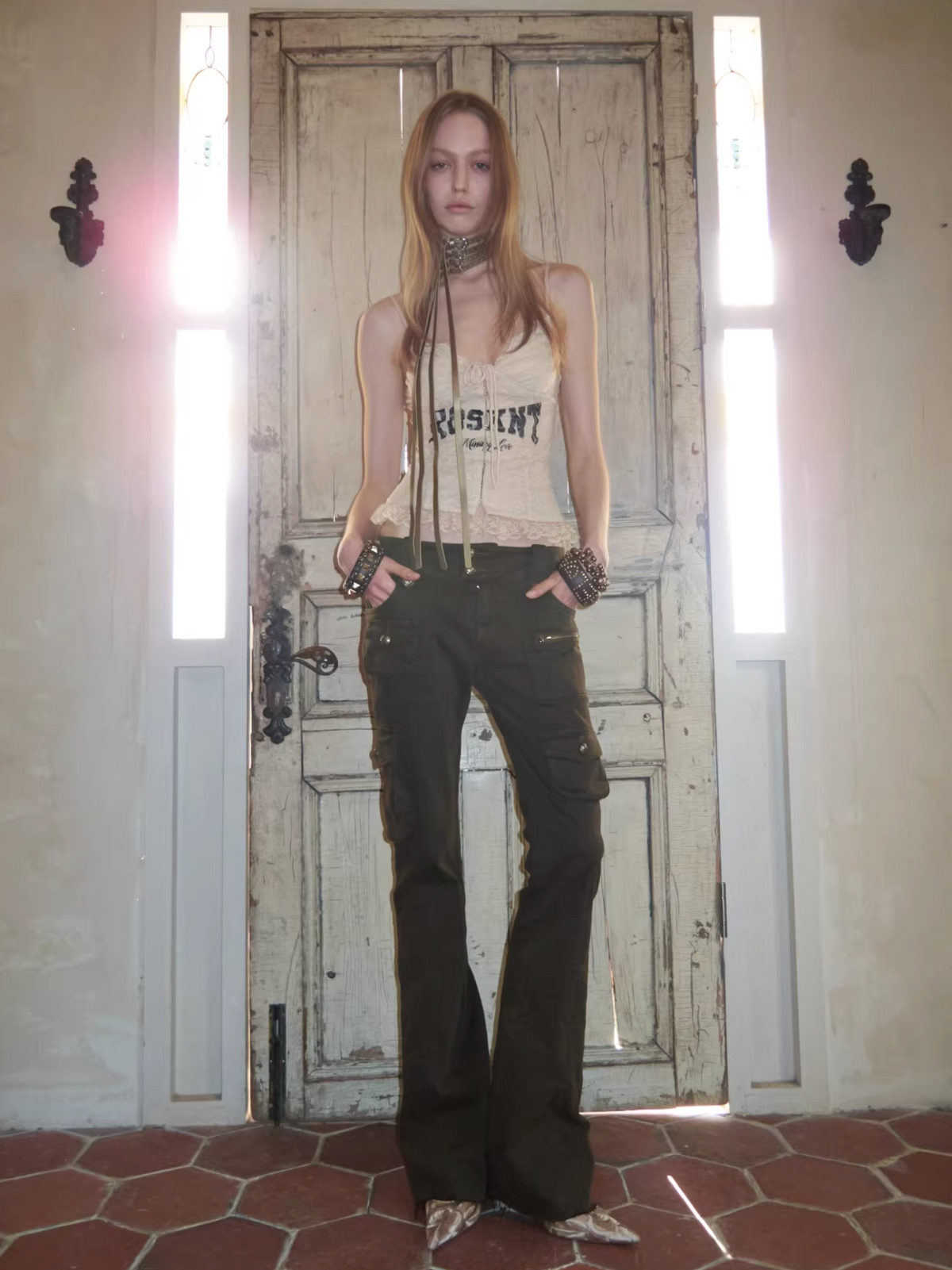 ROSIE LACE-UP LETTER PRINT CORSET CAMISOLE – 3colors
