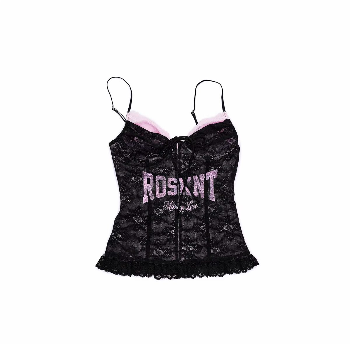 ROSIE LACE-UP LETTER PRINT CORSET CAMISOLE – 3colors