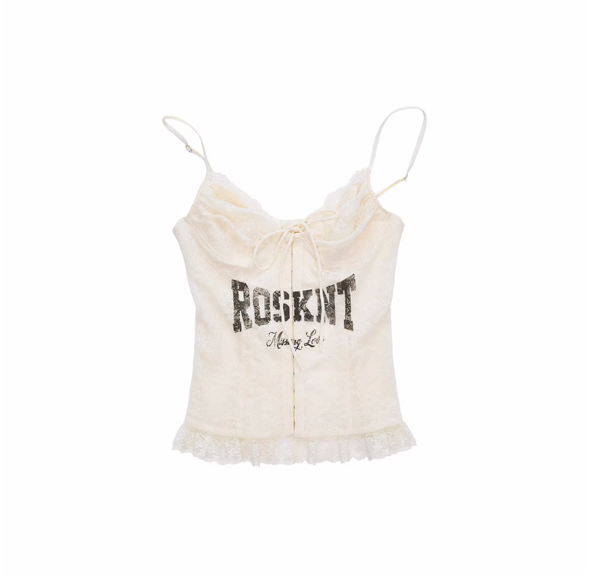 ROSIE LACE-UP LETTER PRINT CORSET CAMISOLE – 3colors