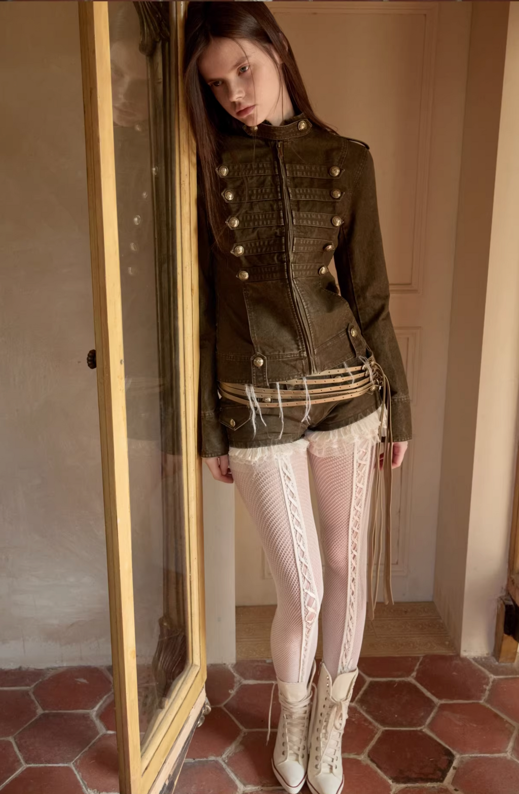 MILITARY RETRO WASHED CANVAS JACKET & SHORT – 2colors