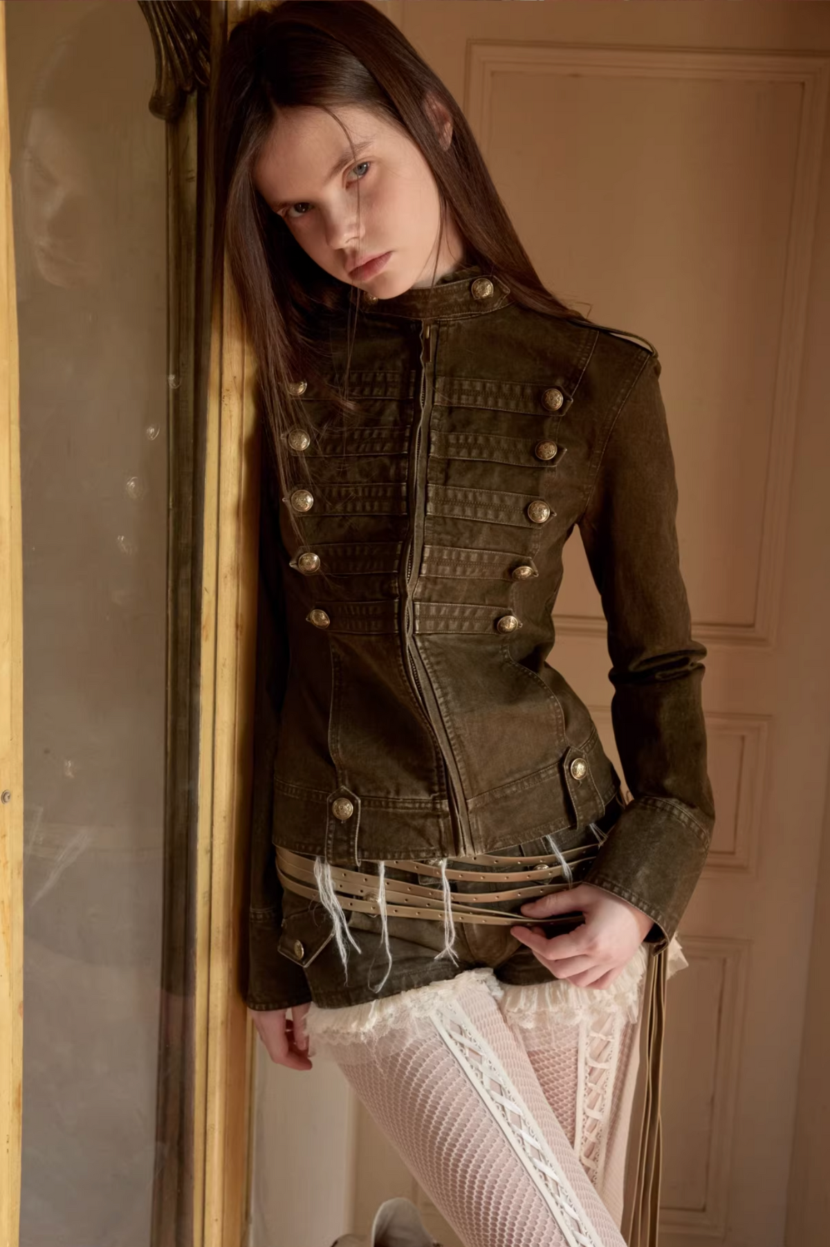 MILITARY RETRO WASHED CANVAS JACKET & SHORT – 2colors