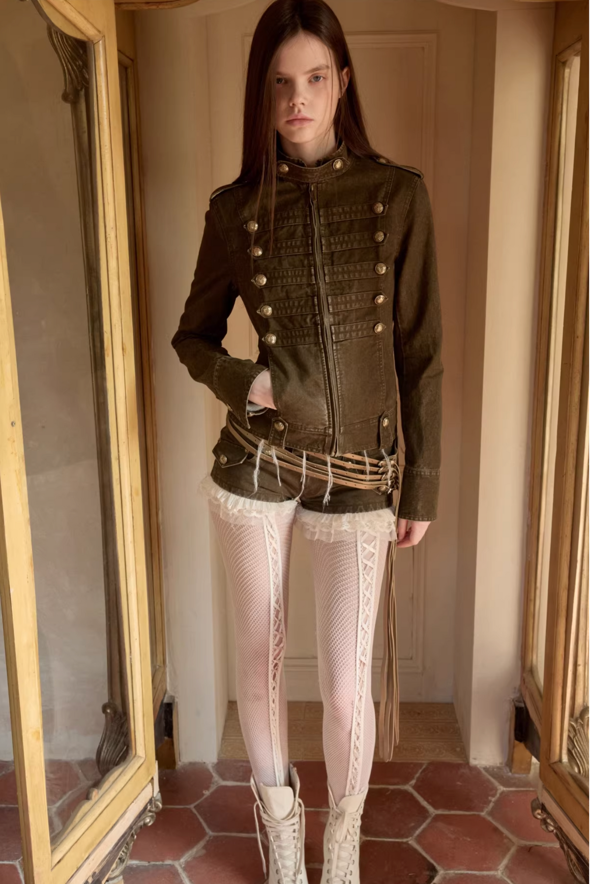 MILITARY RETRO WASHED CANVAS JACKET & SHORT – 2colors