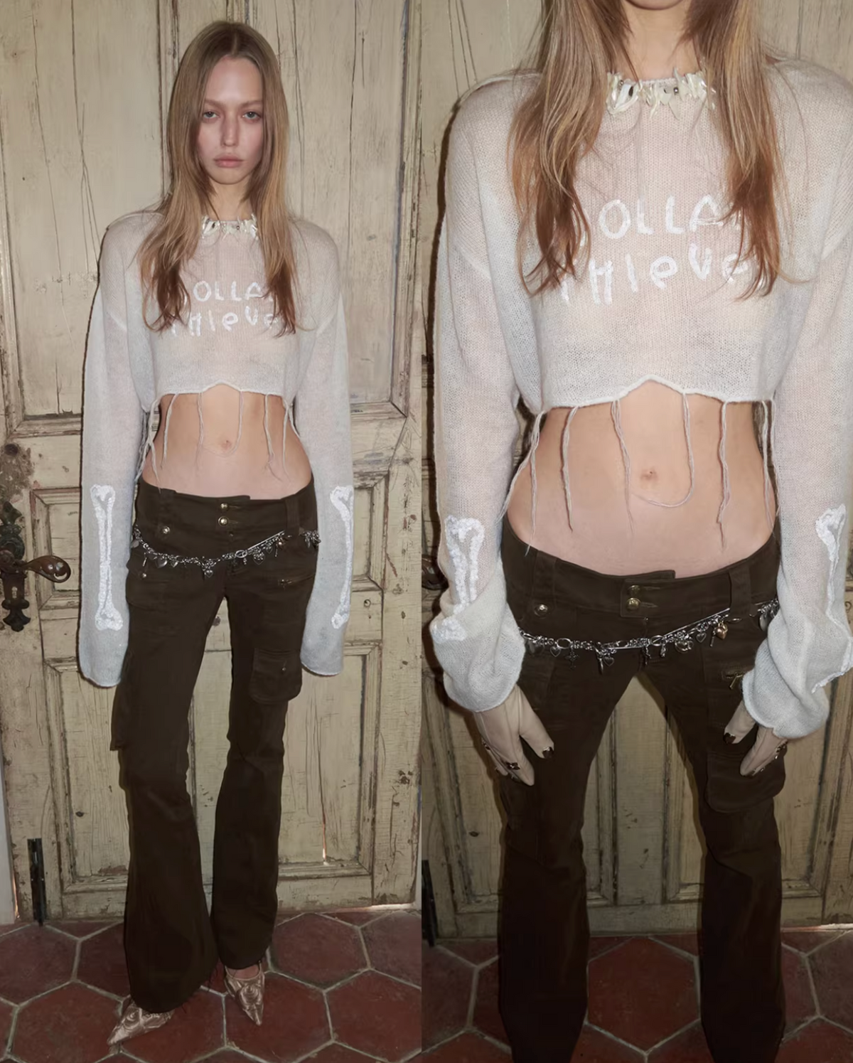 SEQUIN SHEER KNIT CROPPED SWEATER – 3colors