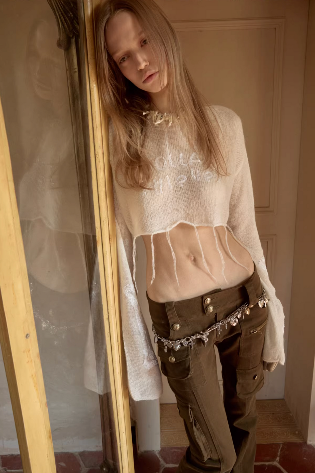 SEQUIN SHEER KNIT CROPPED SWEATER – 3colors