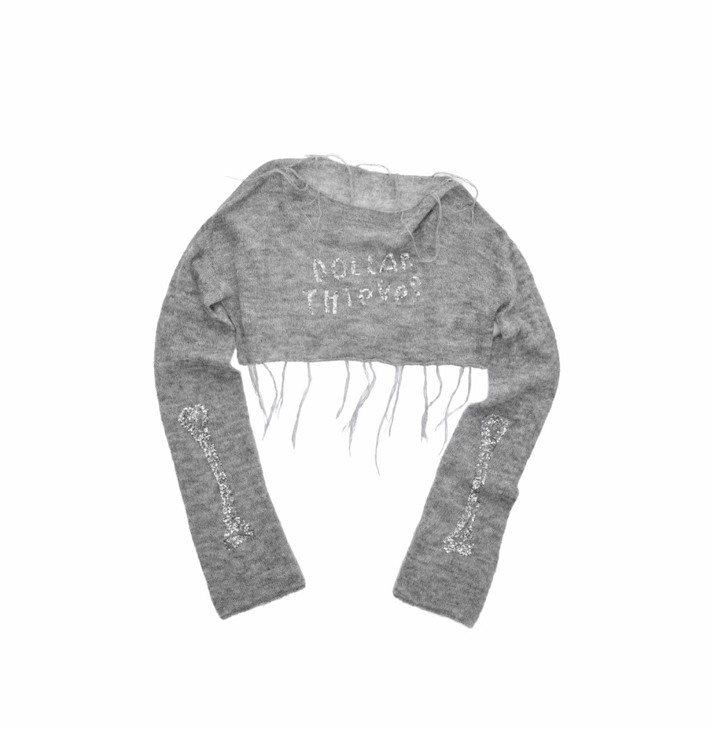 SEQUIN SHEER KNIT CROPPED SWEATER – 3colors
