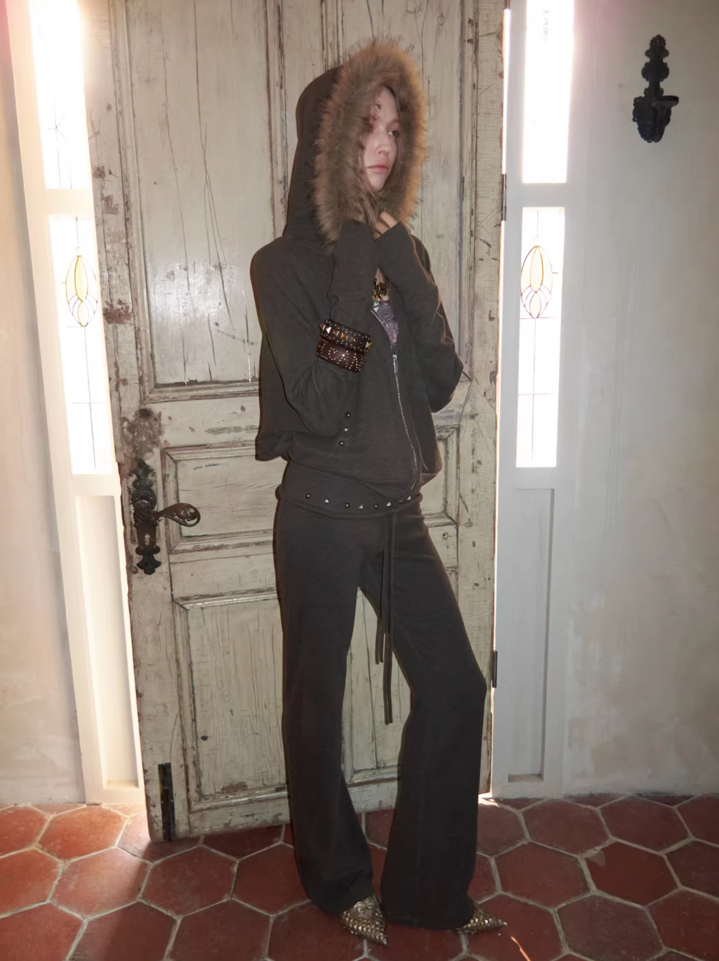 BATWING HOODIE & FLARED PANTS SET – 2colors