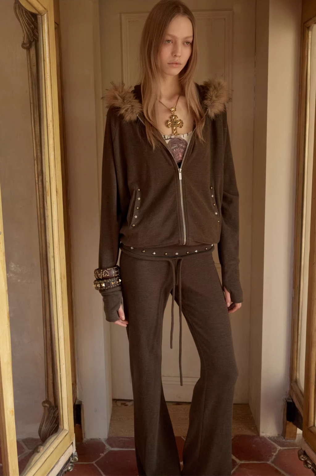 BATWING HOODIE & FLARED PANTS SET – 2colors