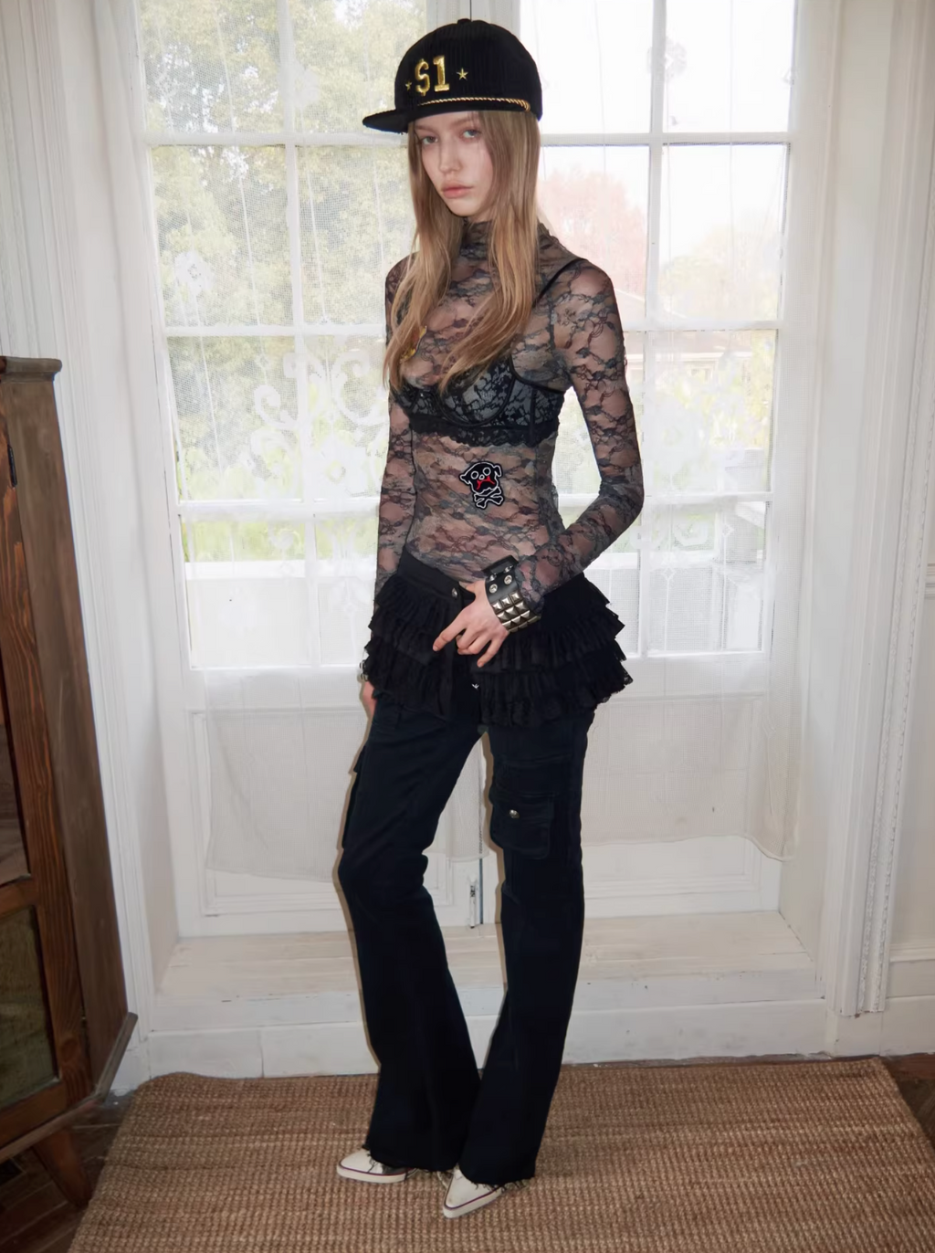 ROMANCE MESH LACE SKIN TOP