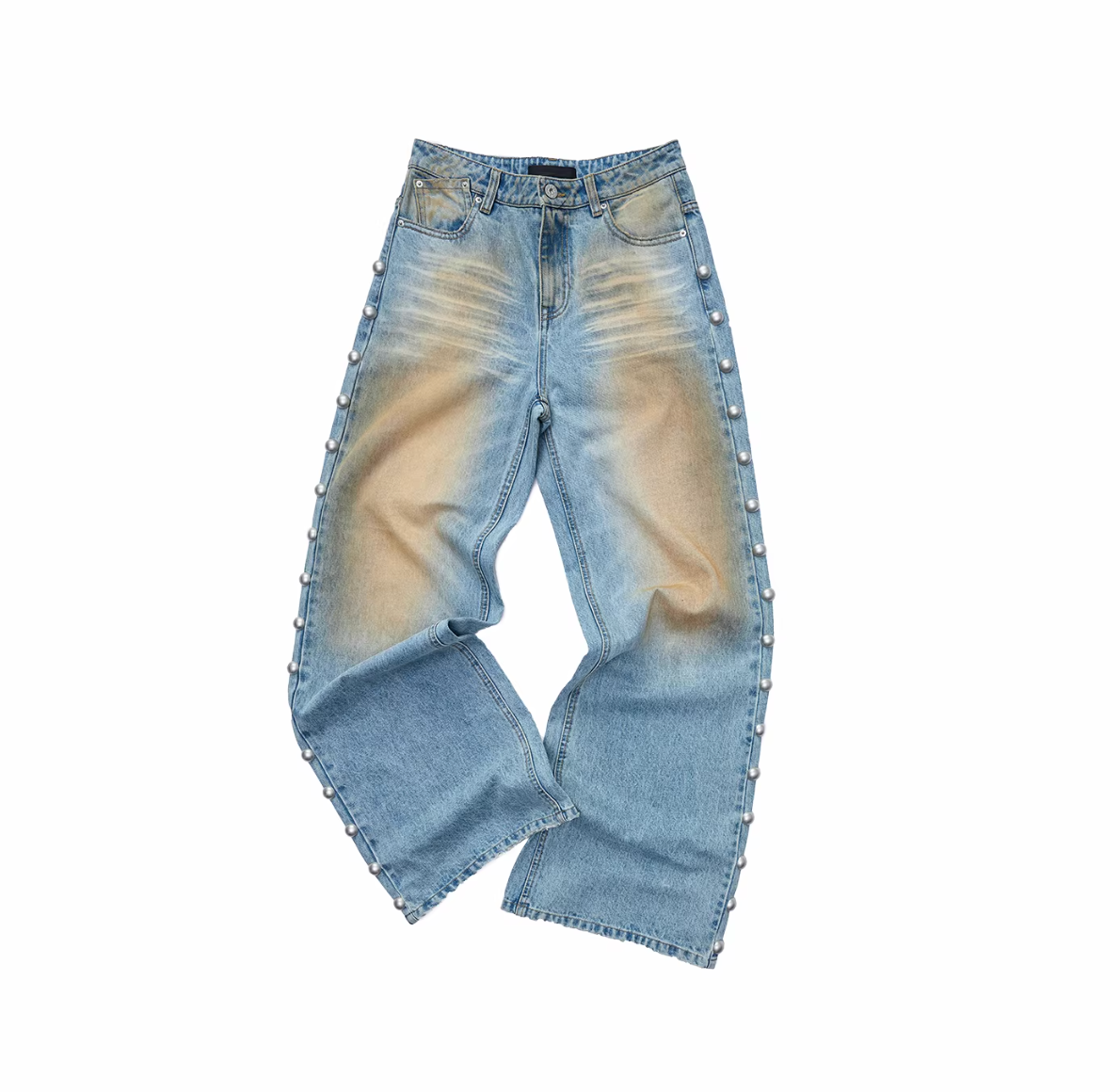BRONZE HORIZON WASH BUTTON-SIDE JEANS