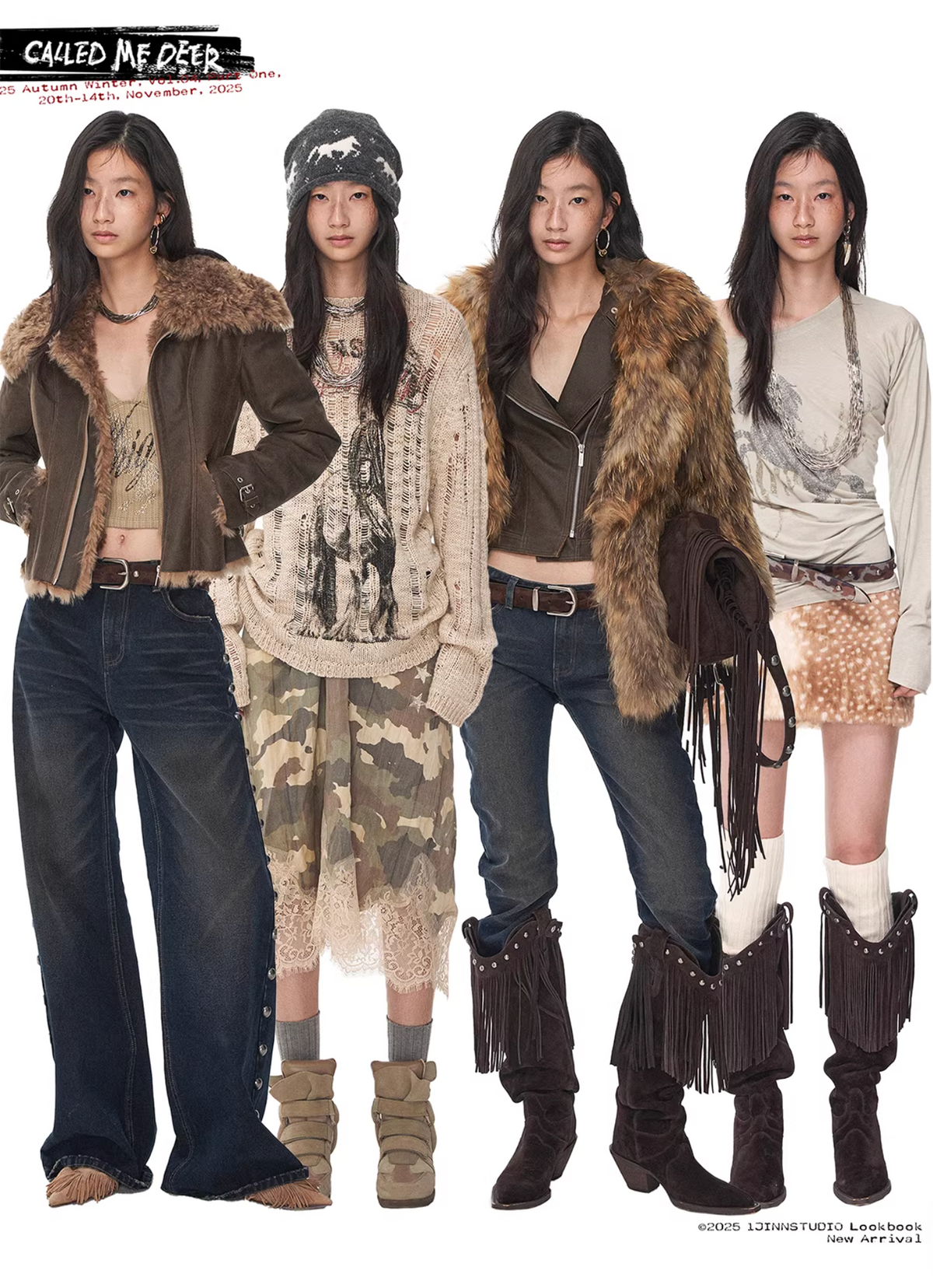 NOMAD RACCOON FUR WOVEN COAT ♱ 2colors