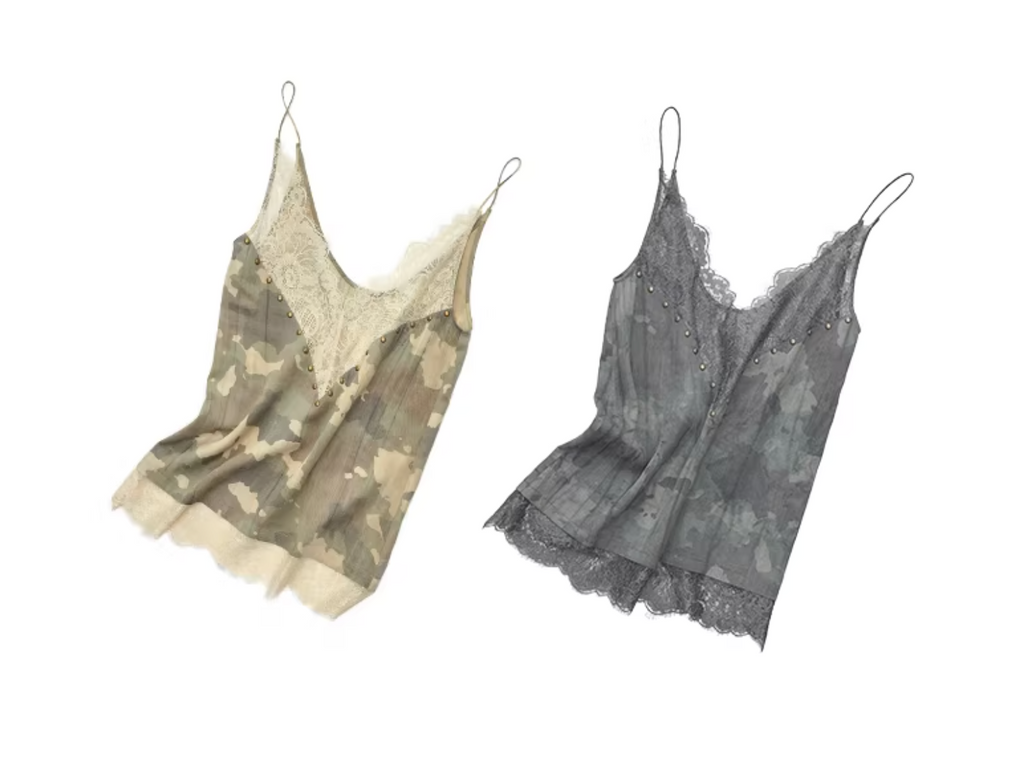 SUSANA LACE TRIM CAMO CAMI - 2colors