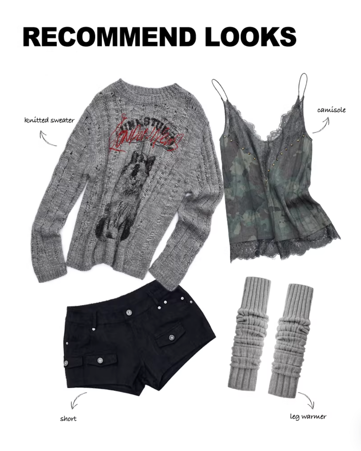 VINTAGE WOLF DESTROYED SWEATER - 3colors