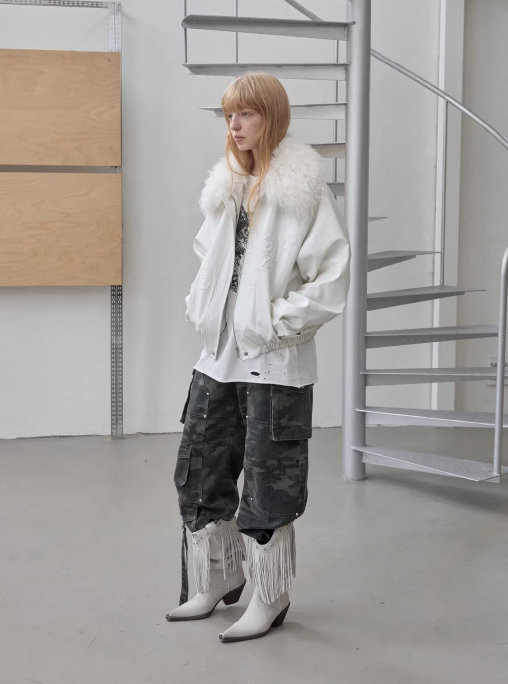 ANGEL WING FUR-COLLAR JACKET – 2colors