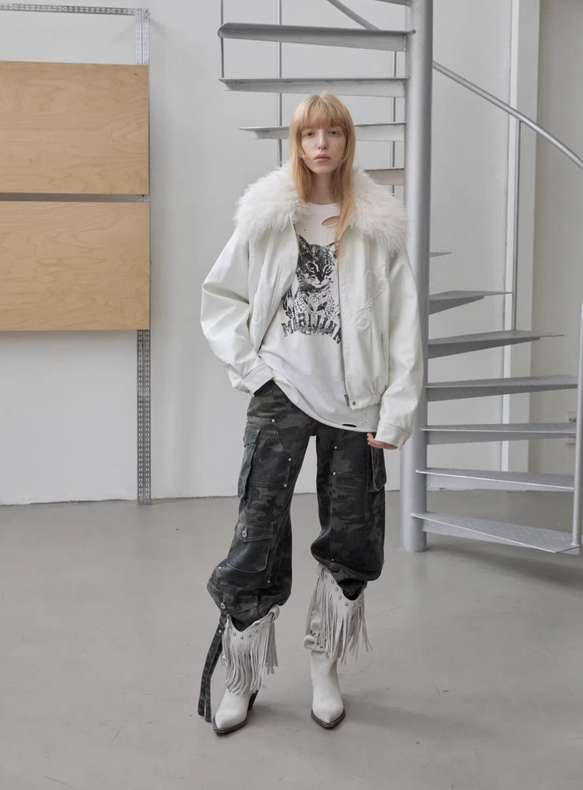 ANGEL WING FUR-COLLAR JACKET – 2colors