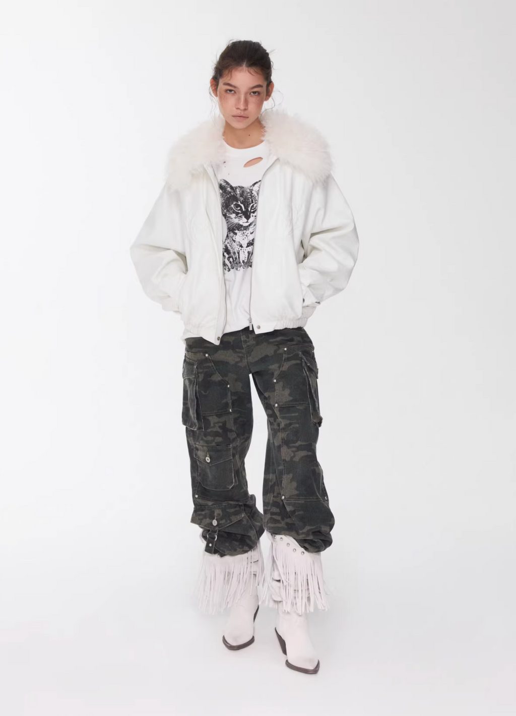 ANGEL WING FUR-COLLAR JACKET – 2colors