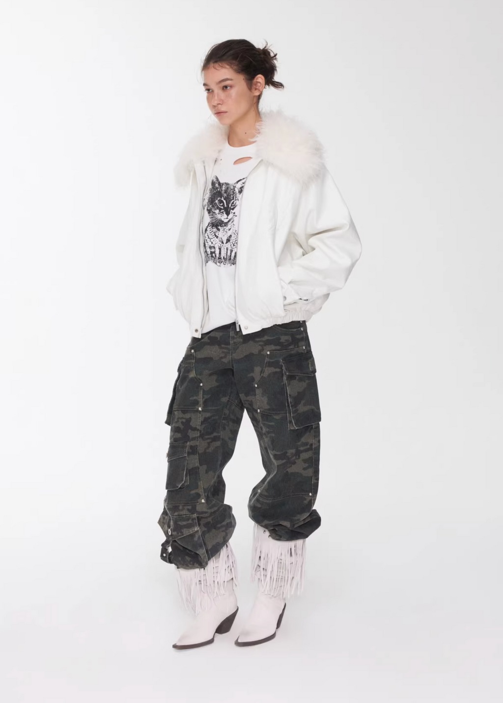 ANGEL WING FUR-COLLAR JACKET – 2colors