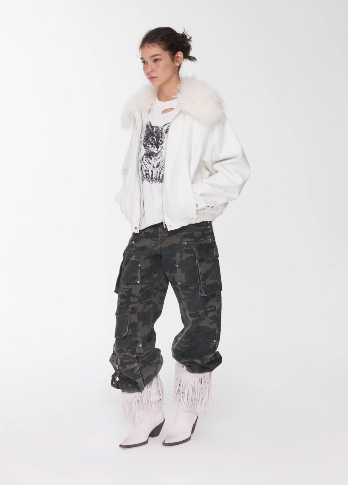 ANGEL WING FUR-COLLAR JACKET – 2colors