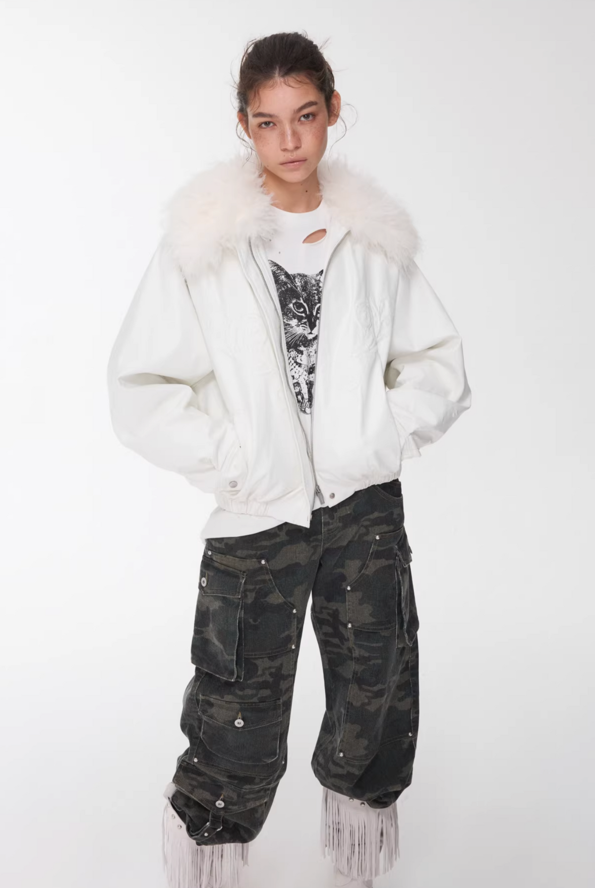 ANGEL WING FUR-COLLAR JACKET – 2colors