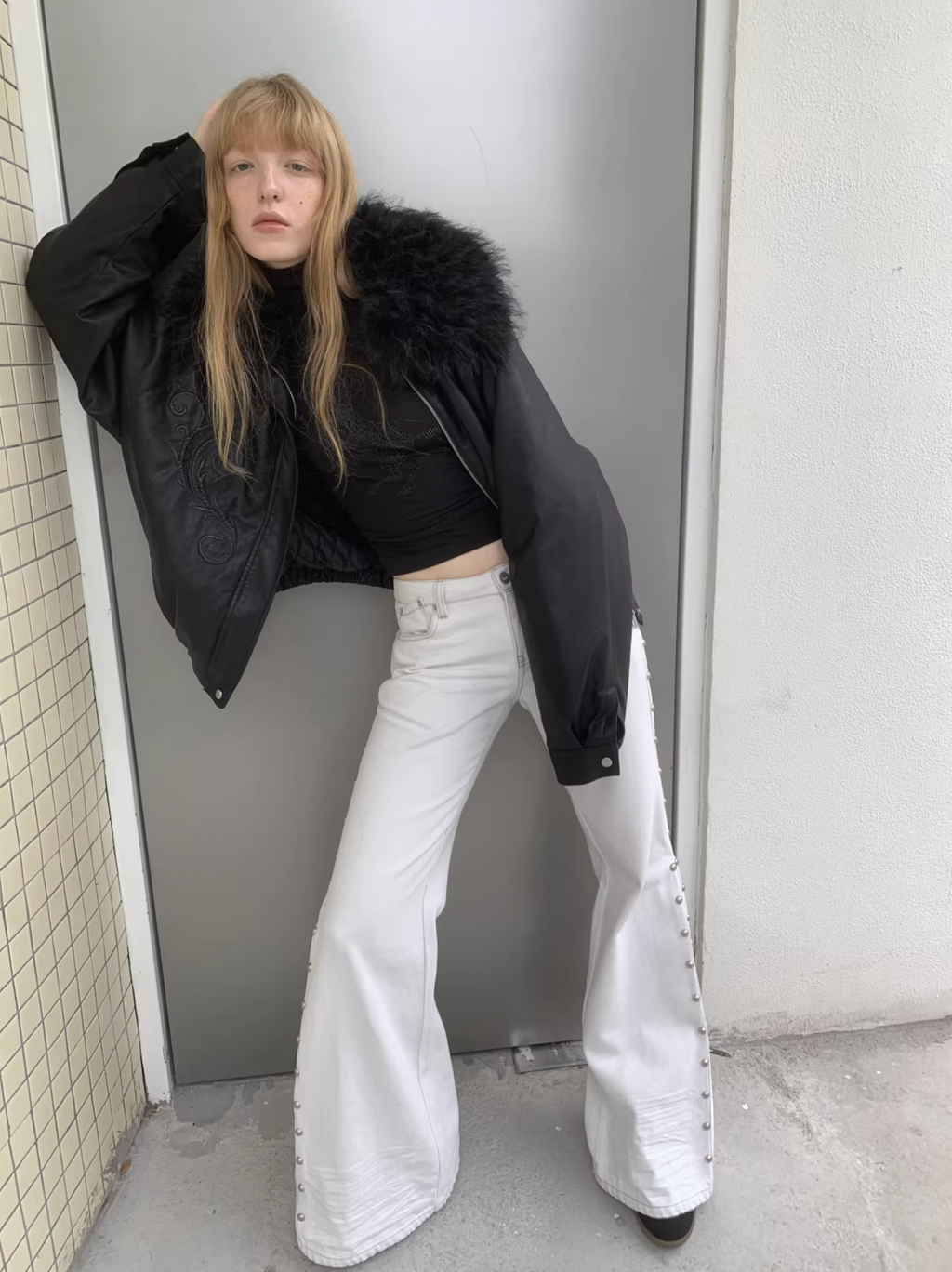 ANGEL WING FUR-COLLAR JACKET – 2colors