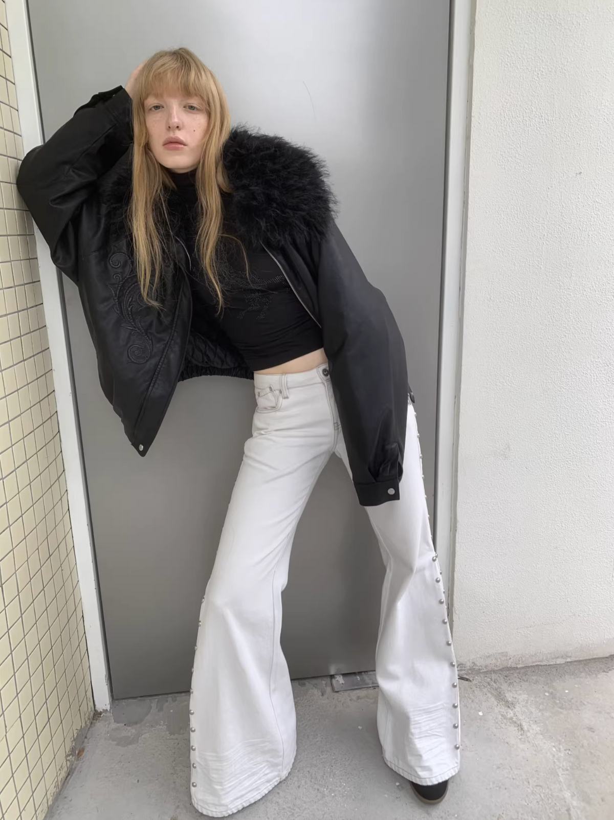 ANGEL WING FUR-COLLAR JACKET – 2colors