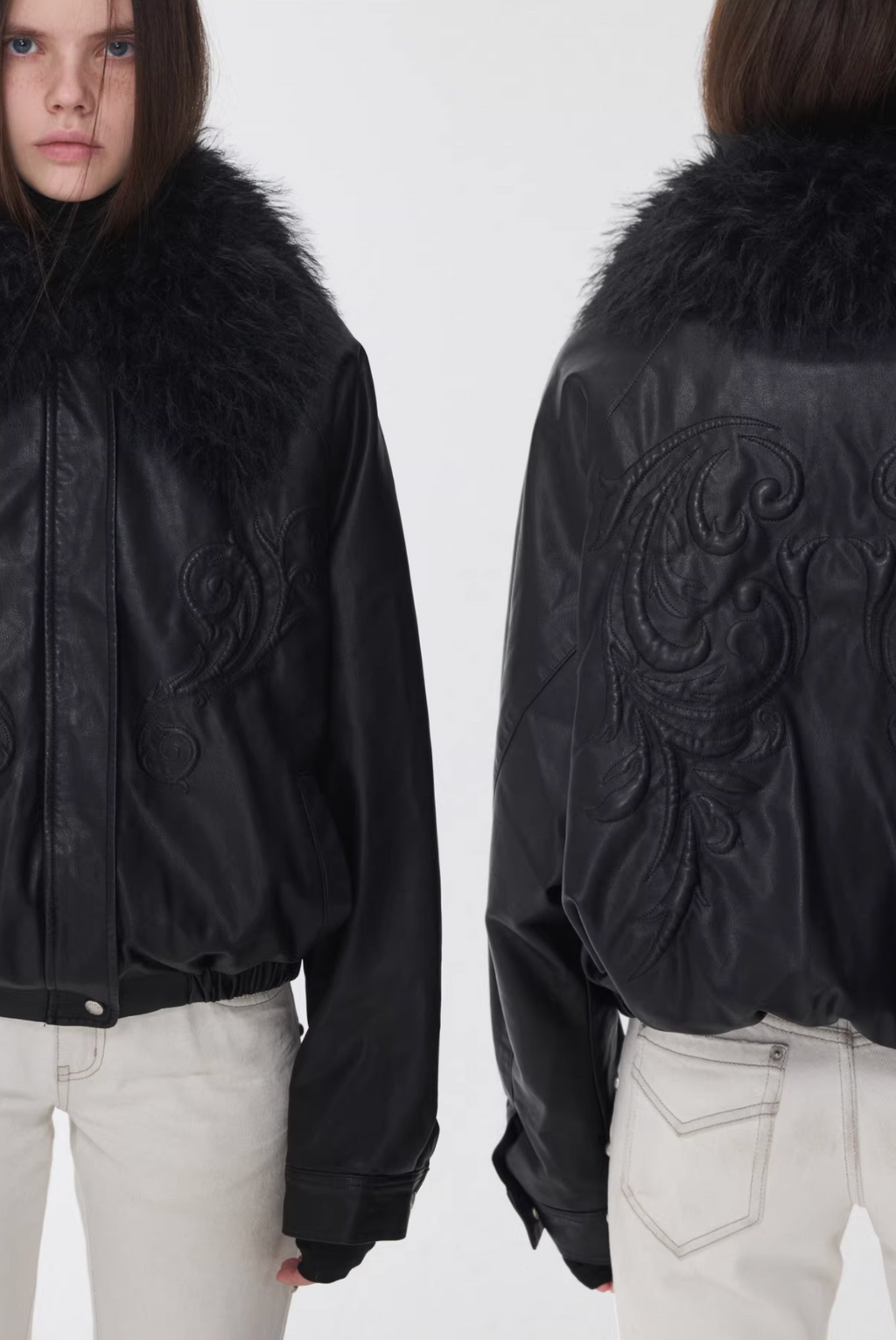 ANGEL WING FUR-COLLAR JACKET – 2colors
