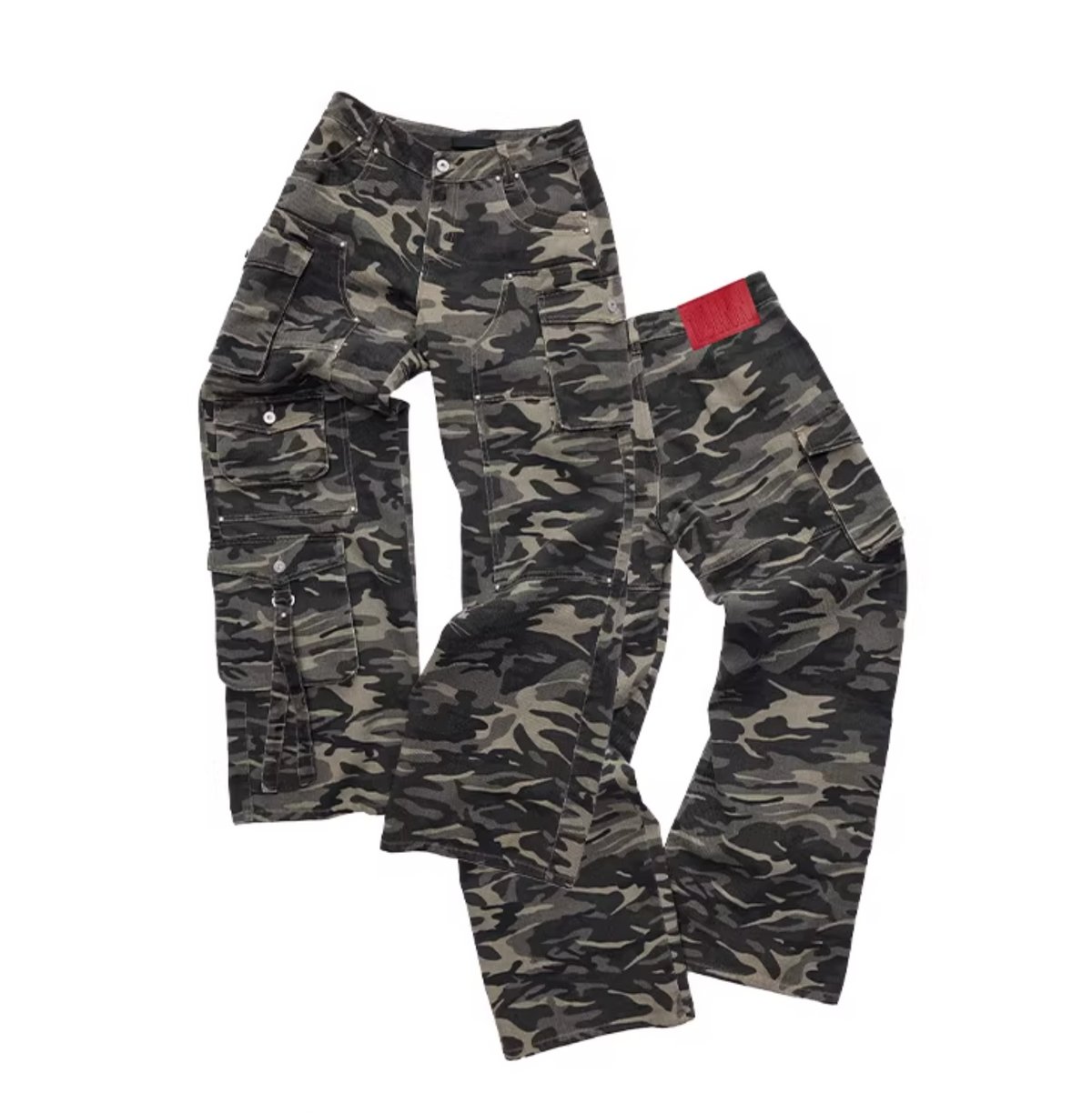 UTILITY CAMO MULTI-POCKET JEANS – 2colors