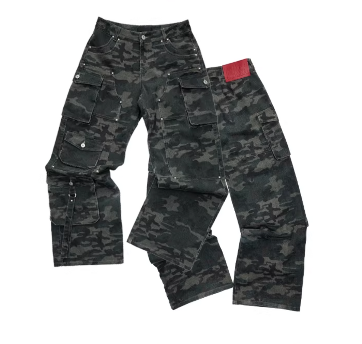 UTILITY CAMO MULTI-POCKET JEANS – 2colors