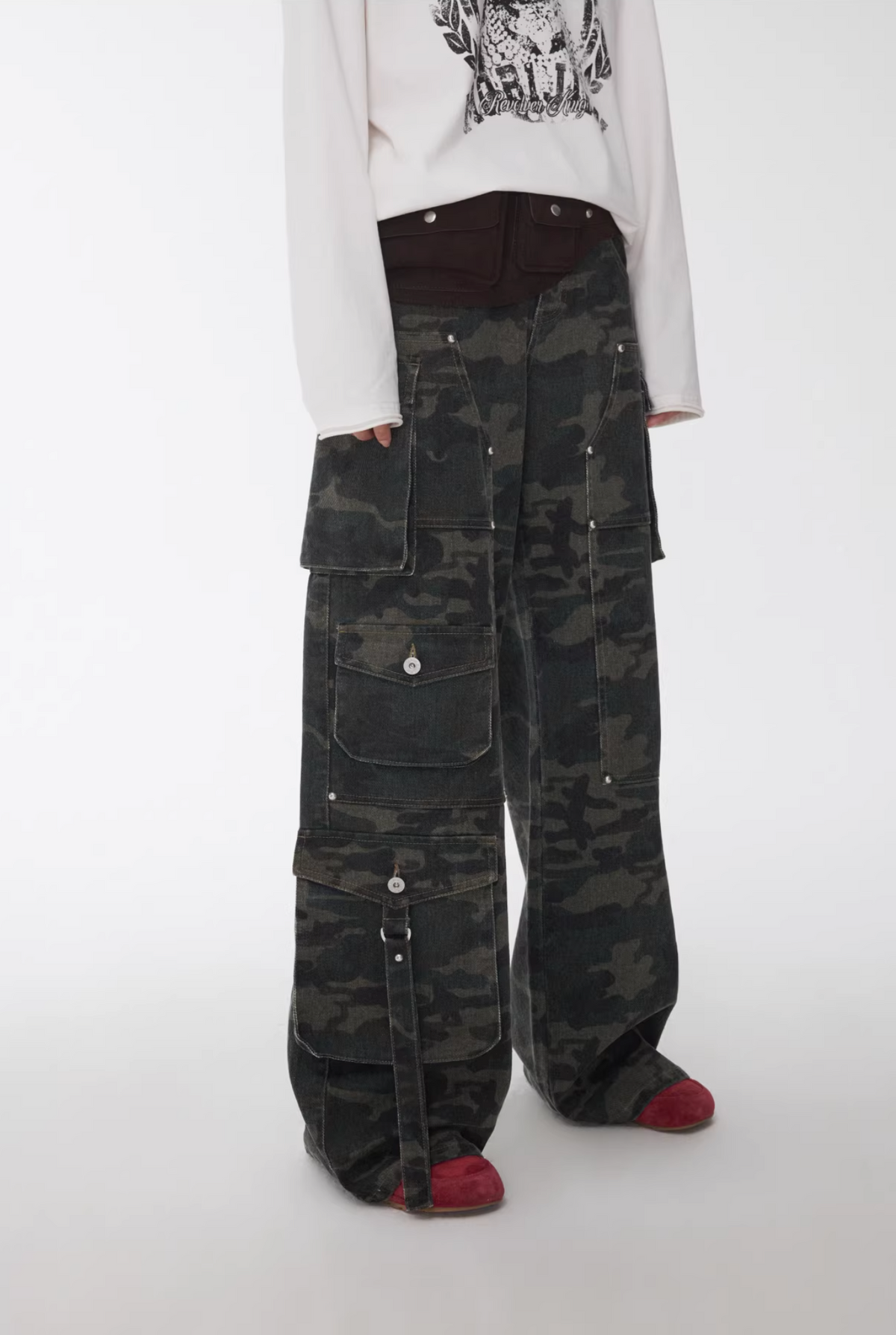 UTILITY CAMO MULTI-POCKET JEANS – 2colors