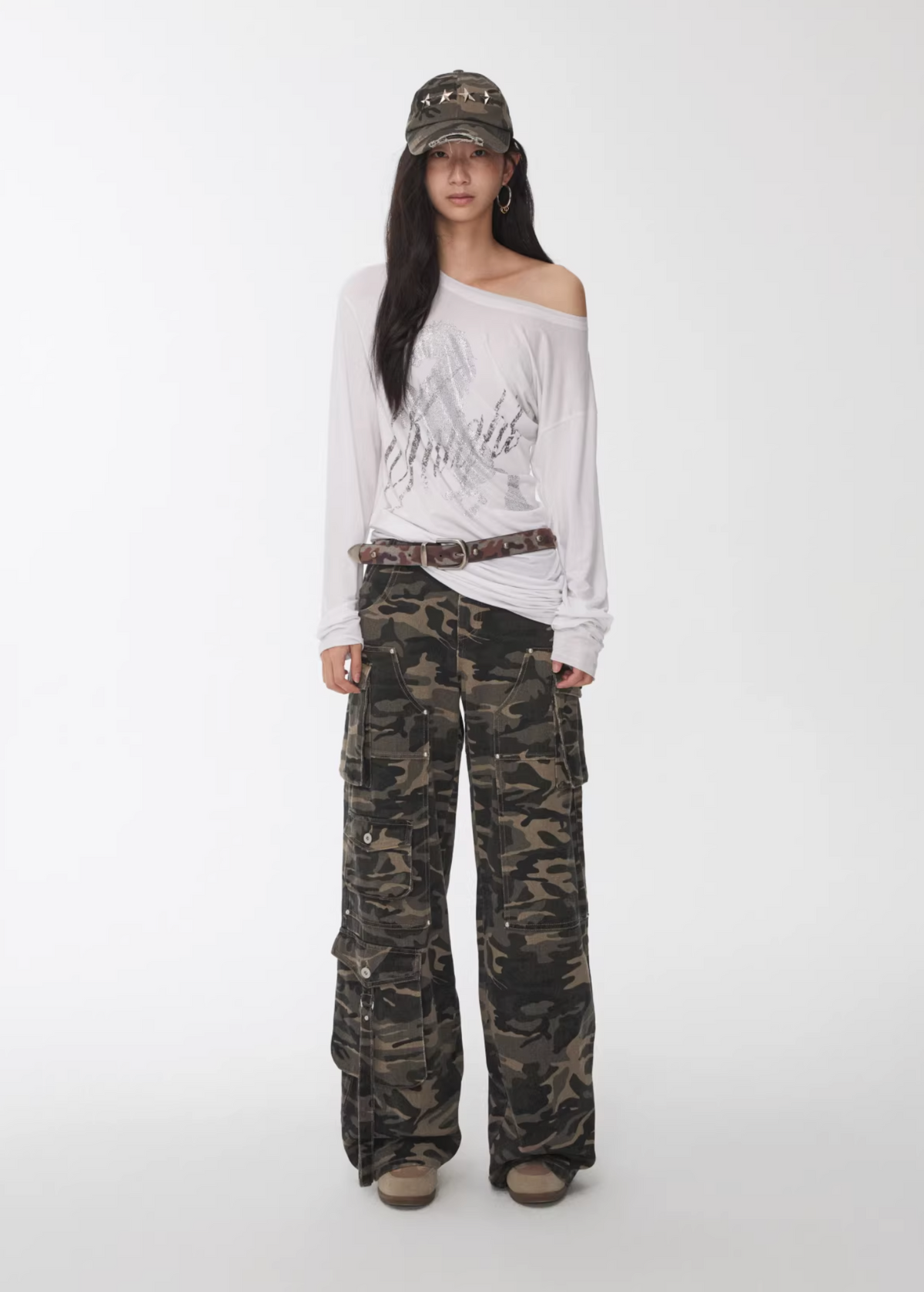 UTILITY CAMO MULTI-POCKET JEANS – 2colors