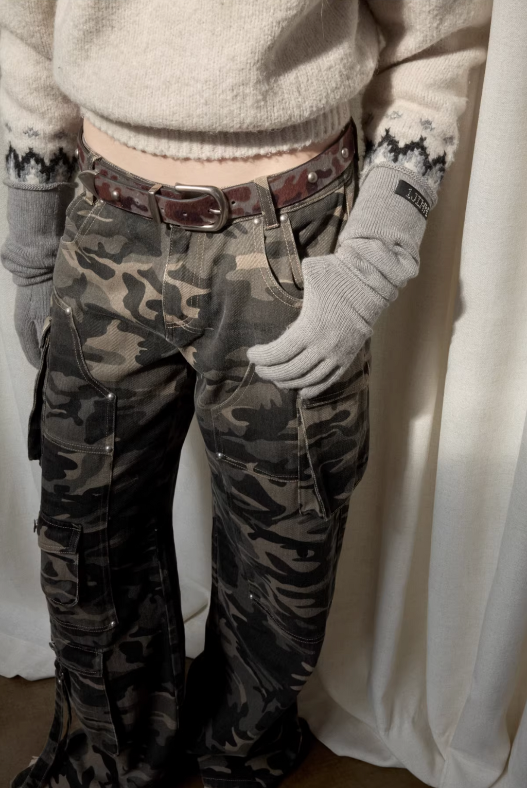 UTILITY CAMO MULTI-POCKET JEANS – 2colors