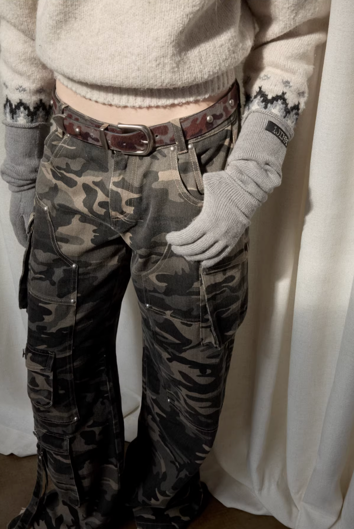 UTILITY CAMO MULTI-POCKET JEANS – 2colors