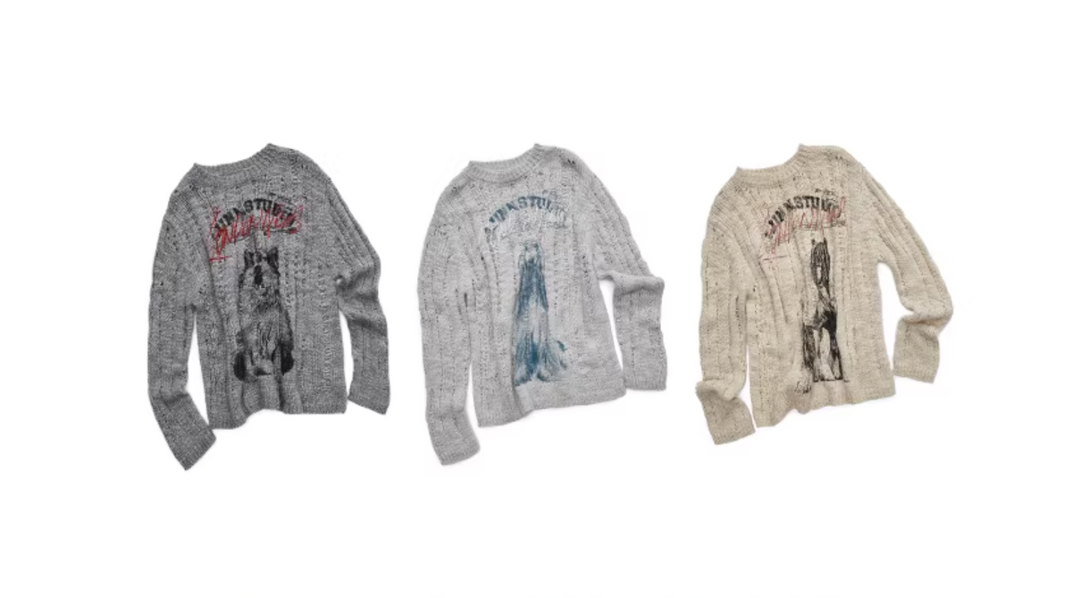 VINTAGE WOLF DESTROYED SWEATER - 3colors