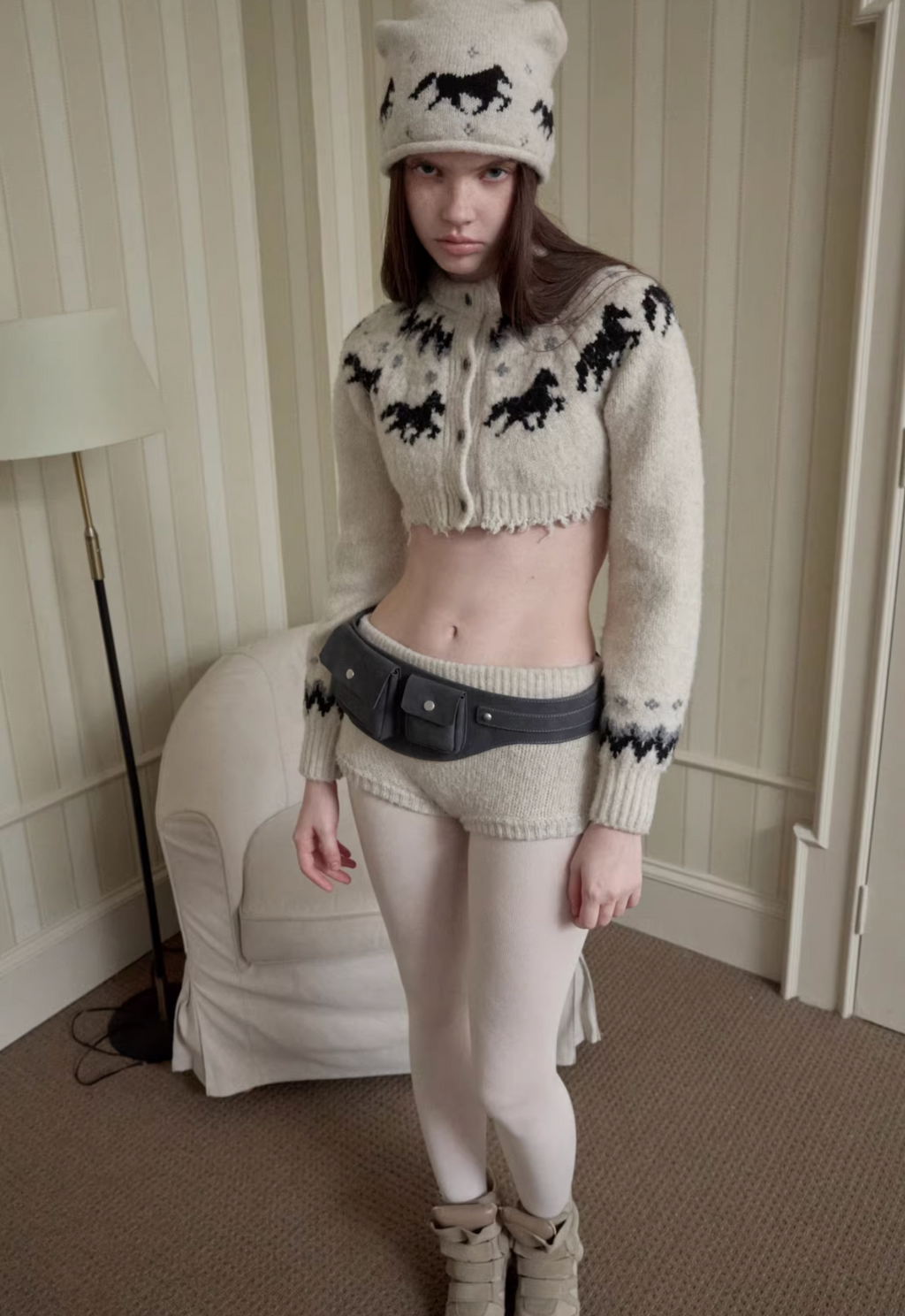 NORDIC HORSE KNIT 2-PIECE SET – 3colors