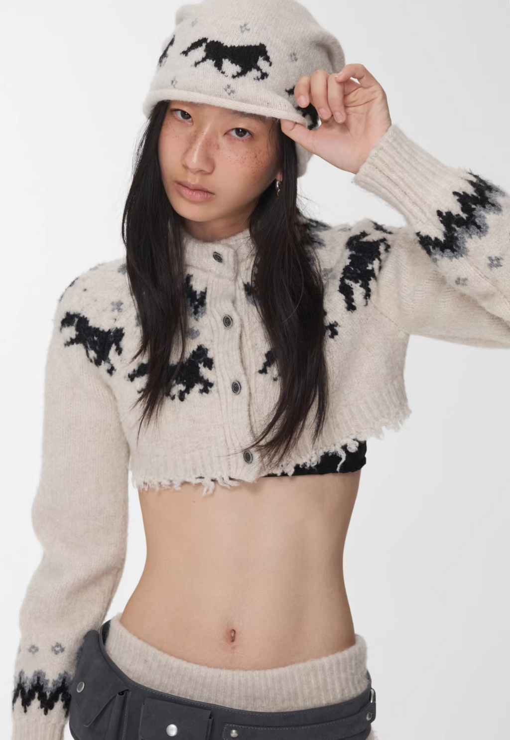 NORDIC HORSE KNIT 2-PIECE SET – 3colors