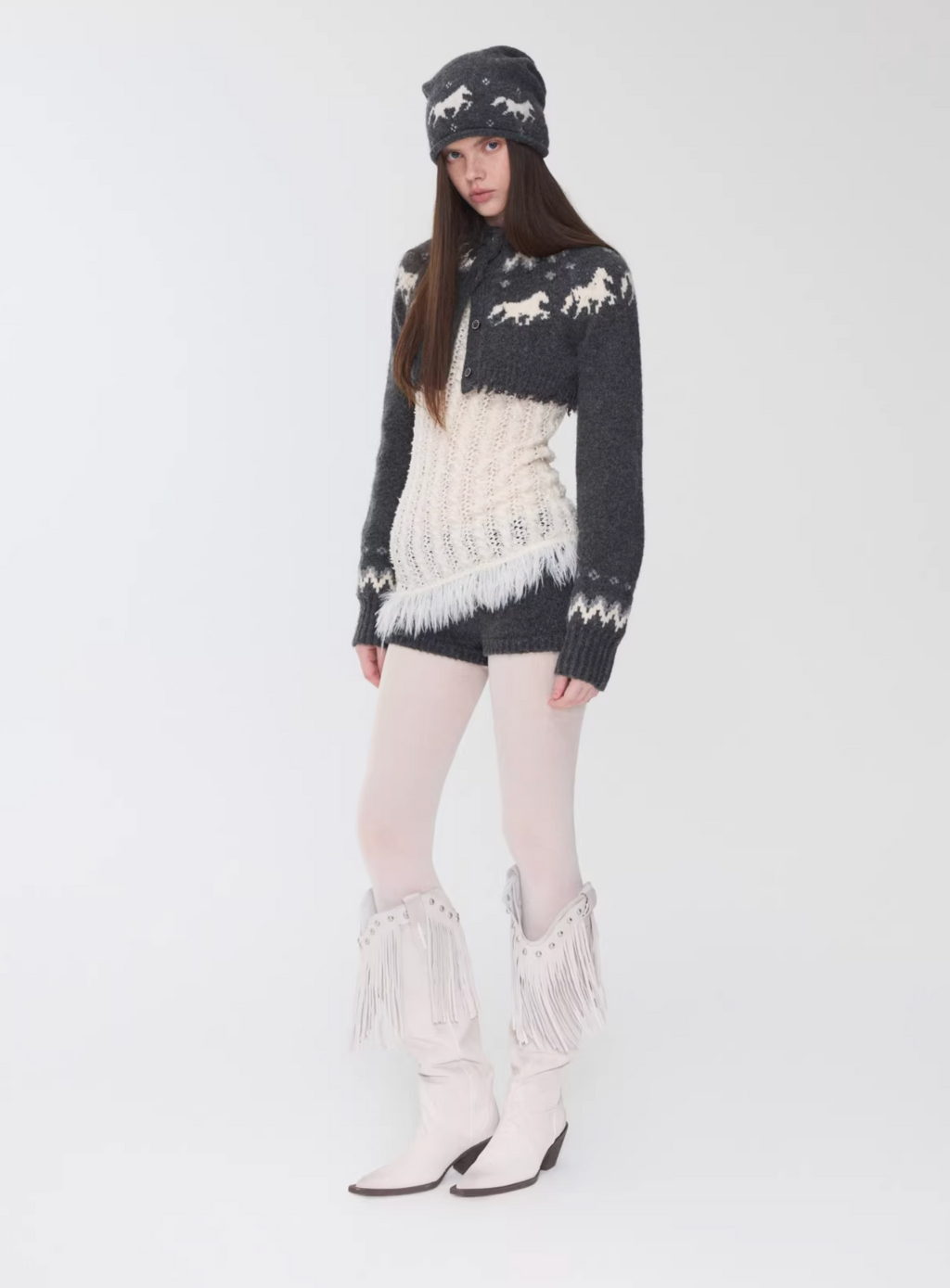 NORDIC HORSE KNIT 2-PIECE SET – 3colors