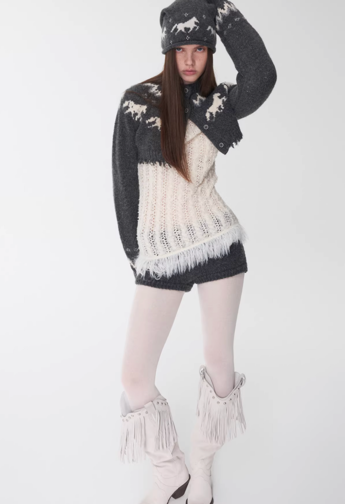 NORDIC HORSE KNIT 2-PIECE SET – 3colors