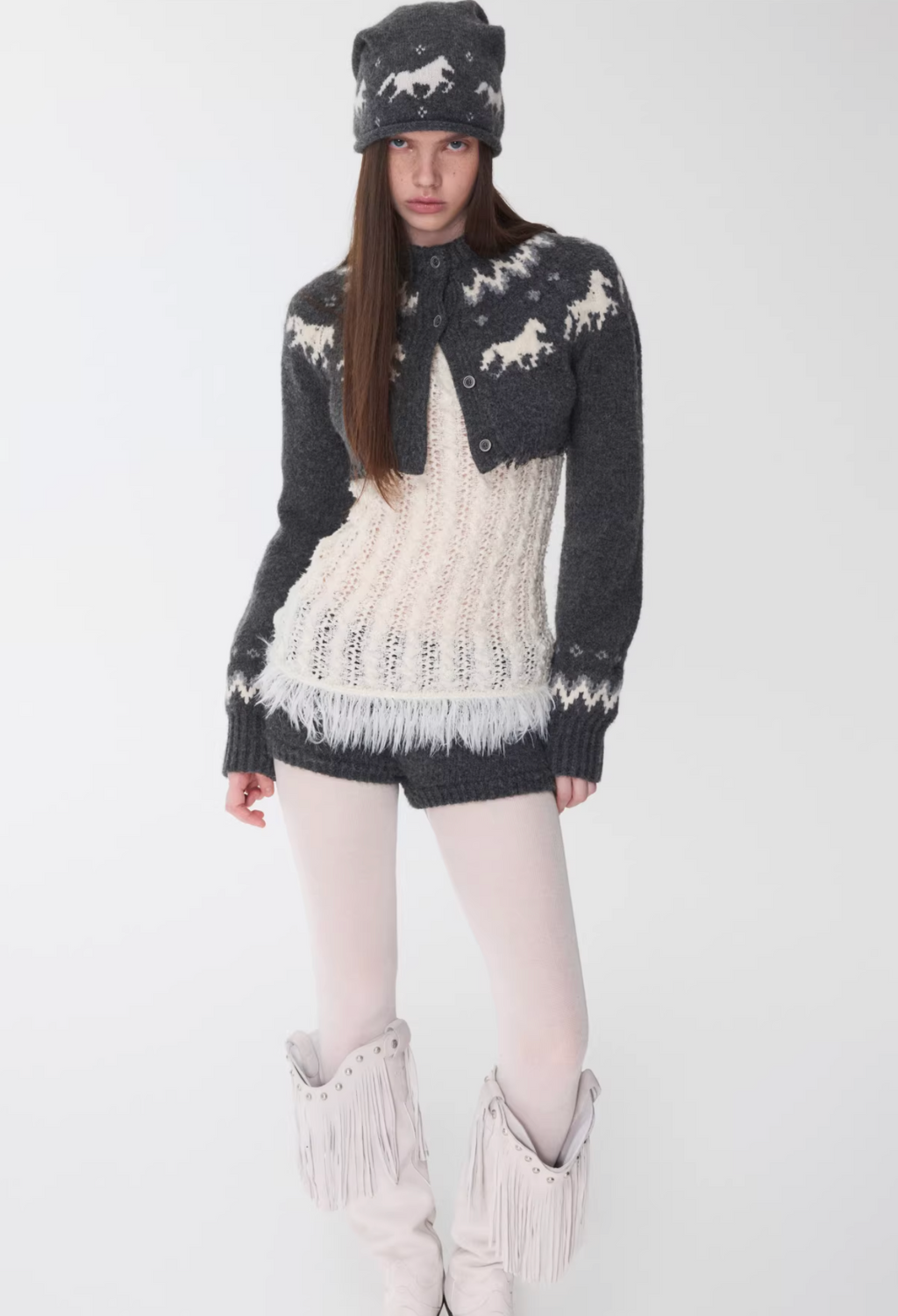 NORDIC HORSE KNIT 2-PIECE SET – 3colors