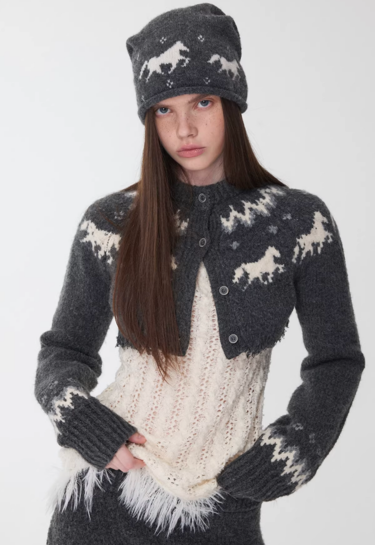 NORDIC HORSE KNIT 2-PIECE SET – 3colors