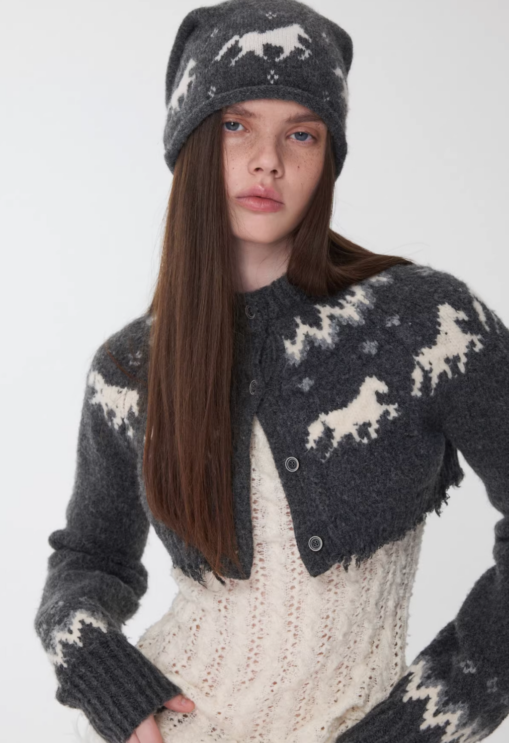 NORDIC HORSE KNIT 2-PIECE SET – 3colors