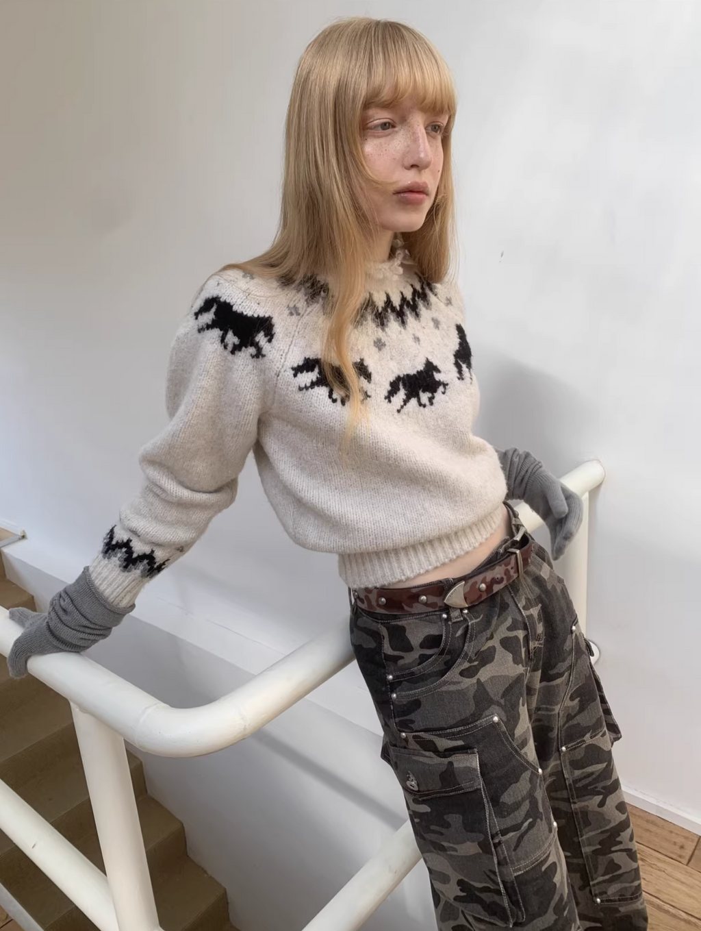 NORDIC HORSE KNIT SWEATER – 3colors