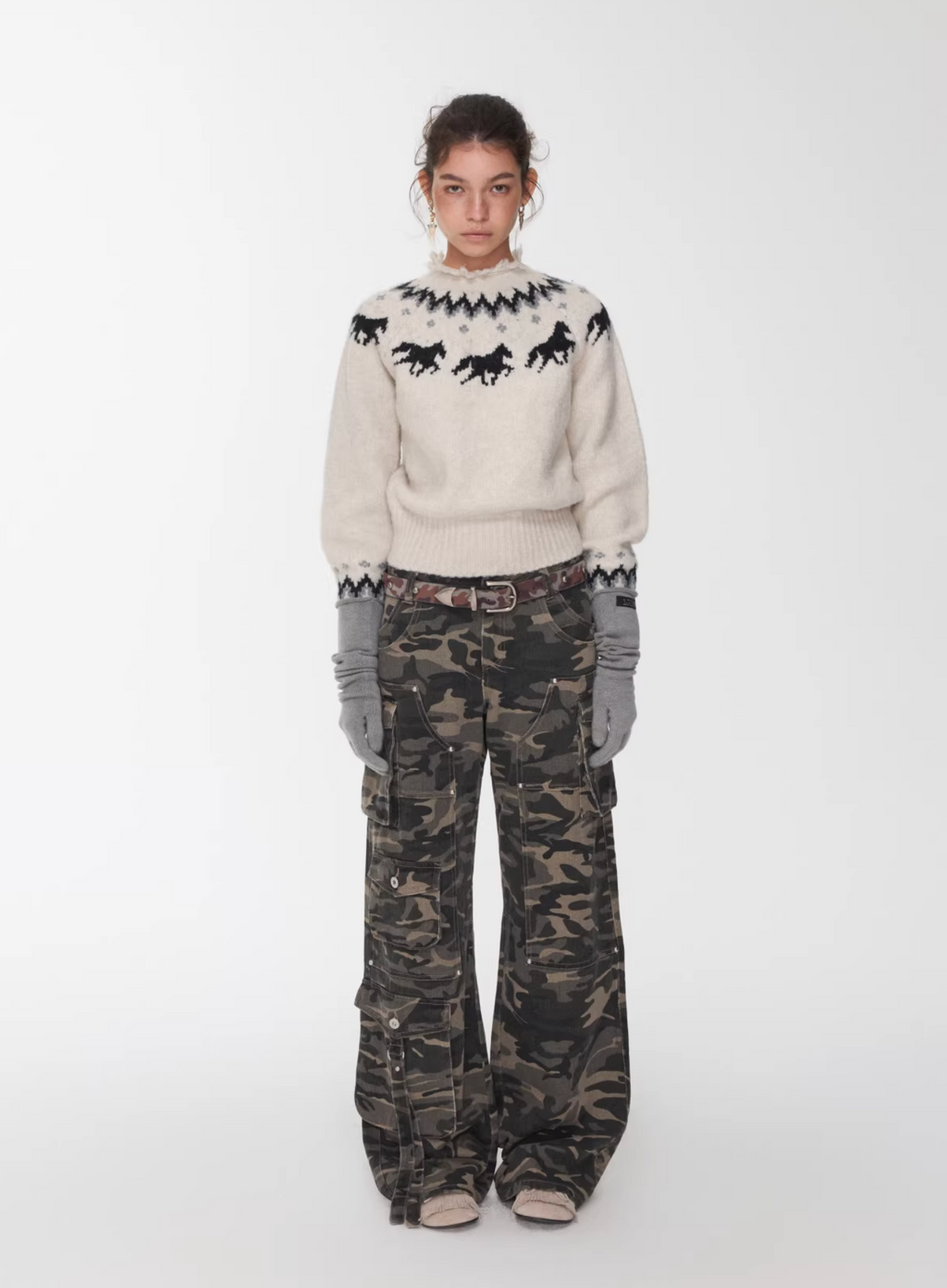 NORDIC HORSE KNIT SWEATER – 3colors